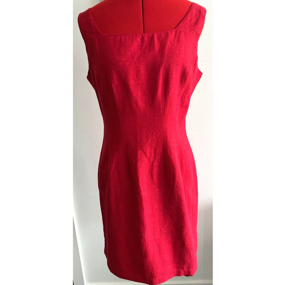 Daiquiri Mini Sleeveless Red Dress with Square Front Neck Sz 11